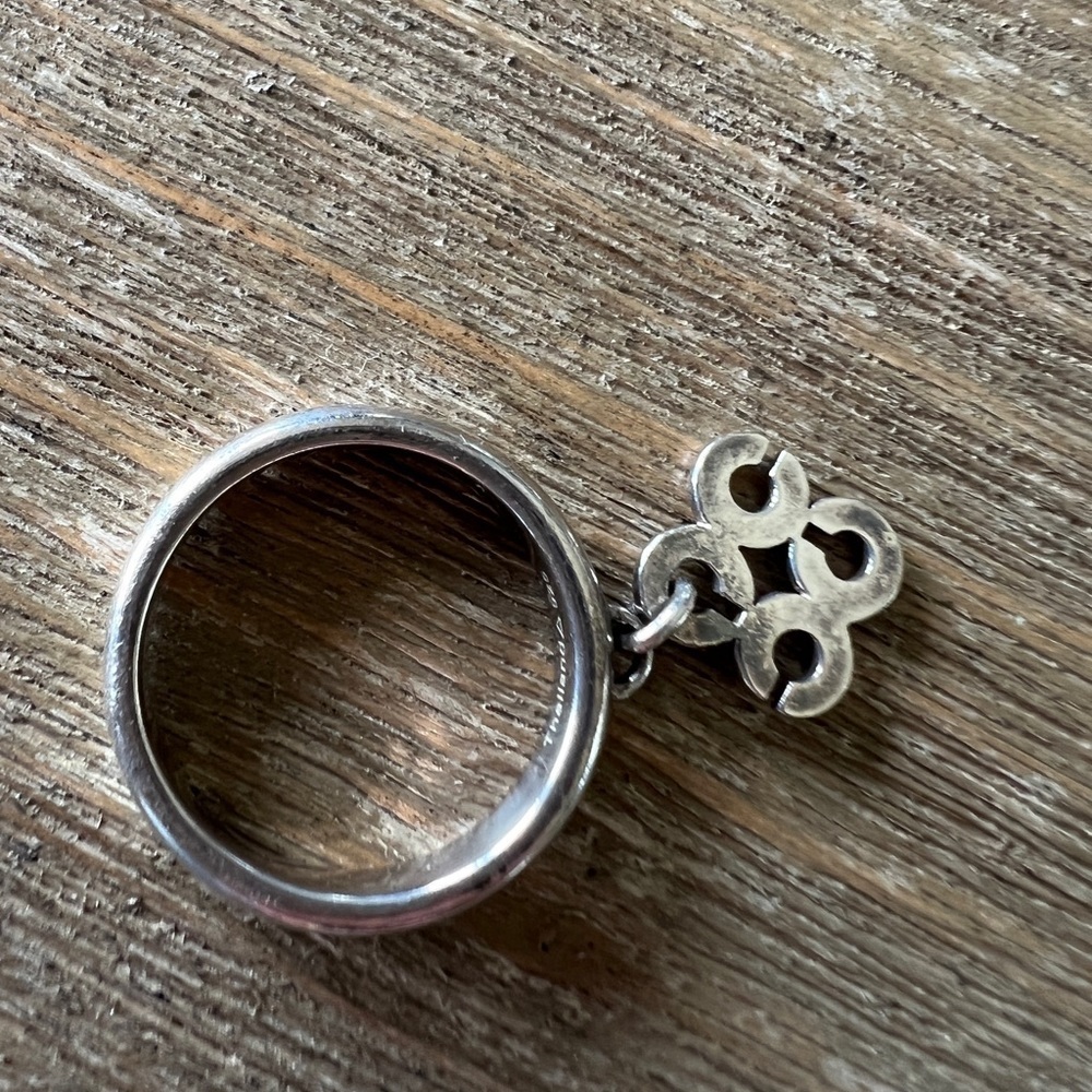 COACH Sterling Silver Filigree OP Art Signature Dangle Ring
Style 94770 - Picture 2 of 4